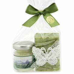 Bath set 2 pieces in a cellophane bag, Mountain herbs 
