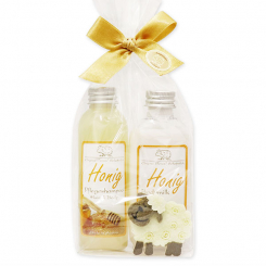 Gift set with felt sheep, Honey 