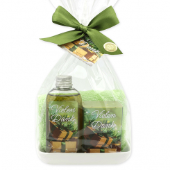 Care set 4 pieces in a cellophane "Vielen Dank", Verbena 