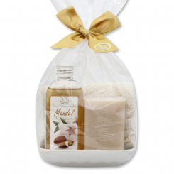 Care set 4 pieces in a cellophane bag, Almond 