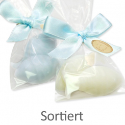 Sheep milk soap fish mini 2x8g, in a cellophane, Classic/'Forget-me-not' 