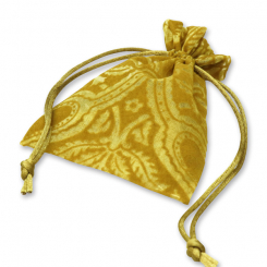 Velvet bag medium 12x9cm gold 