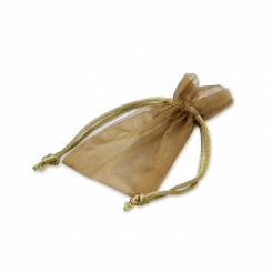 Organza bag, small 10x7cm brown 