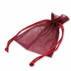 Organza bag, small 17x9cm bordeaux red 