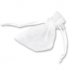 Organza bag, small 10x7cm white 