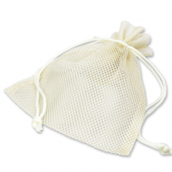 Tüllsäckchen glänzend groß 17x12cm creme 