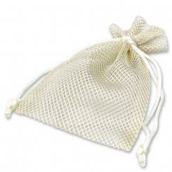 Tüllsäckchen glänzend klein 12x9cm creme 