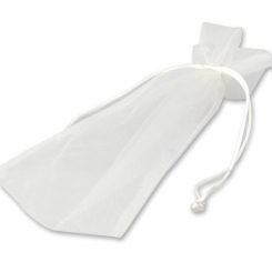 Organza bag, large 24x15cm cream 