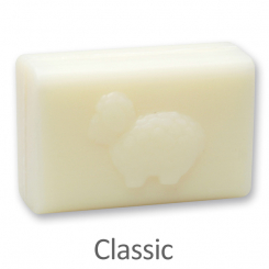 Sheep milk soap square 100g, with sheep print, Classic 