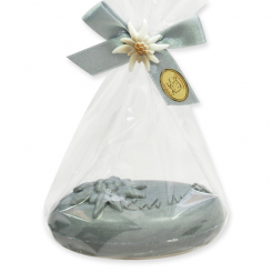 Sheep milk soap oval 100g, in a cellophane, Edelweiss silver 