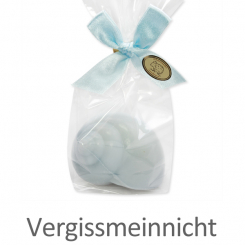 Schafmilchseife Schneckenhaus 75g, in Cello, Vergissmeinnicht 