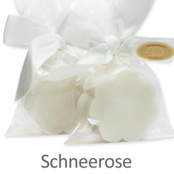 Sheep milk soap flower 20g, in a cellophane, Christmas rose 
