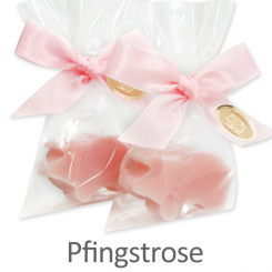 Sheep milk soap Lucky pig 15g, in a cellophane, Peony 