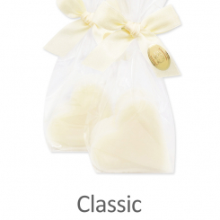 Sheep milk soap heart 65g, in a cellophane, Classic 