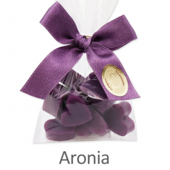 Schafmilchseife Herz mini mini 10x2g, in Cello, Aronia 