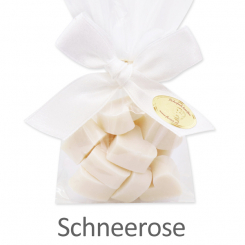 Schafmilchseife Herz mini mini 10x2g, in Cello, Schneerose 