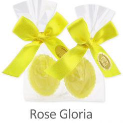 Sheep milk soap medaillon rose 8g in a cellophane, Rose Gloria 