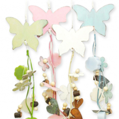 Schafmilchseife Blume mini 20g hängend mit Schmetterling, sortiert 