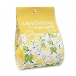 Sheep milk soap lemon 130g in a bag "Erfrischung", Lemon 