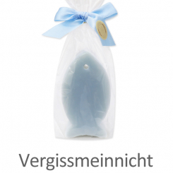 Schafmilchseife Fisch 98g, in Cello, Vergissmeinnicht 