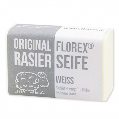 Rasierseife mit Schafmilch eckig 100g mit Schleife 