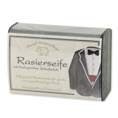 Rasierseife schwarz eckig 100g klassisch verpackt 