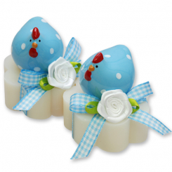 Schafmilchseife Blume 115g dekoriert mit Henne, Classic 