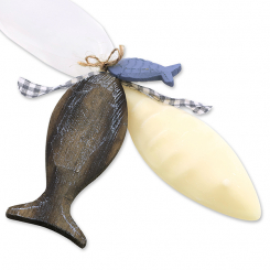 Sheep milk soap fish big 108g hanging and decorated, Classic 