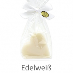 Sheep milk soap heart 85g in a cellophane, Edelweiss 