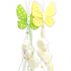 Schafmilchseife Blume 2x20g und Herz 23g hängend, Classic 