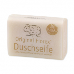 Shower soap with sheep milk 100g, wrapped in paper, Almond oil 