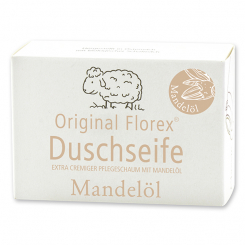 Duschseife mit Schafmilch eckig 100g in Papierschachtel, Mandelöl 