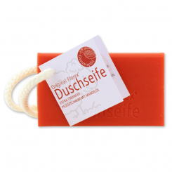 Shower soap with sheep milk 120g, hanging with a cord, Pomegranate 