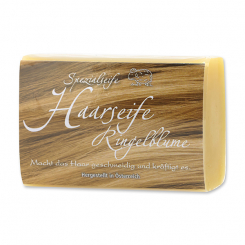 Haarseife mit Schafmilch eckig 100g modern, Ringelblume 