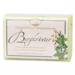 Schafmilchseife eckig 100g klassisch, Bergkräuter 