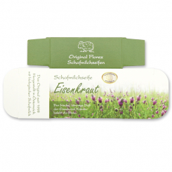 Papier-Schachtel MC für Schafmilchseife eckig 100g, Eisenkraut 