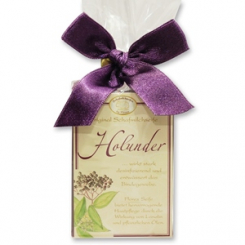 Sheep milk soap square 100g classic in cellophane, Elderberry 