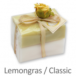 Schafmilchseife eckig 100g 2er verpackt, Classic/Lemongras 