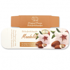 Papier-Schachtel MC für Schafmilchseife eckig 100g, Mandelöl 