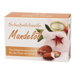 Schafmilchseife eckig 100g in Schachtel, Mandelöl 
