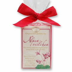 Sheep milk soap square 100g classic in cellophane, Cyclamen 