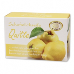 Schafmilchseife eckig 100g in Schachtel, Quitte 