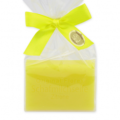 Sheep milk soap square 100g in a cellophane bag, Lemon 