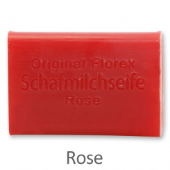 Schafmilchseife eckig 100g, Rose 