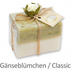 Schafmilchseife eckig 100g 2er verpackt, Classic/Gänseblümchen 