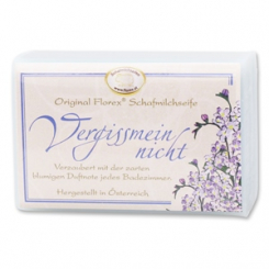 Schafmilchseife eckig 100g klassisch, Vergissmeinnicht 