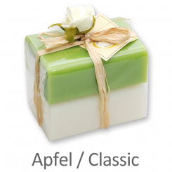Schafmilchseife eckig 100g 2er verpackt, Classic/Apfel 