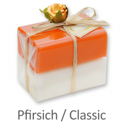 Schafmilchseife eckig 100g 2er verpackt, Classic/Pfirsich 