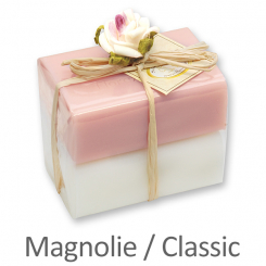 Schafmilchseife eckig 100g 2er verpackt, Classic/Magnolie 