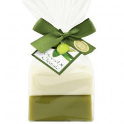 Sheep milk soap square 100g 2 pieces packed with a card, Classic/Olive oil 